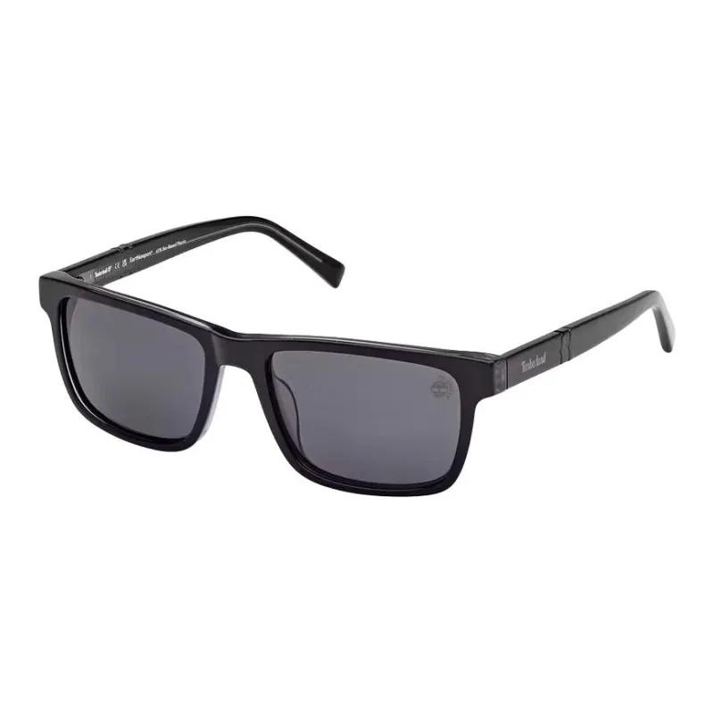 Timberland Acetate Square Sunglasses Men's Black-0