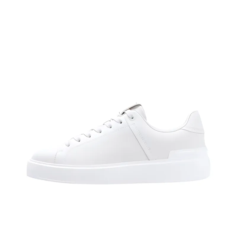 BALMAIN Low Top Skateboard Shoes Women's White-0