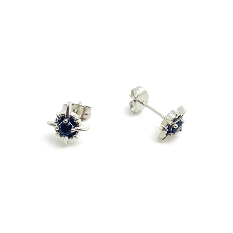 ERXI 925 Silver Needles Stud Earrings Unisex-6