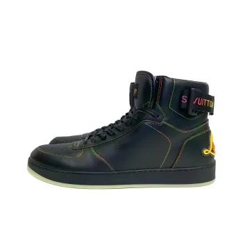LOUIS VUITTON High Top Skateboard Shoes Men's Black
