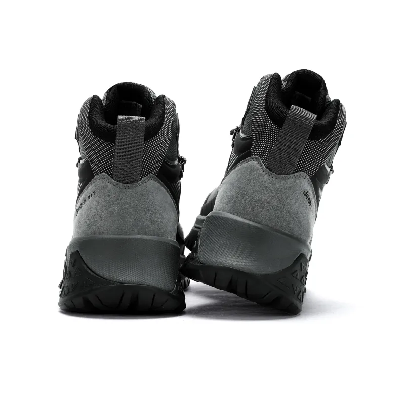 JEEP SPIRIT Slip Resistant, Abrasion Resistant, Waterproof High Top Outdoor Shoes Men's Black Gray-6