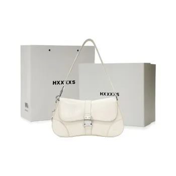 HXXXXS Cow Leather Shoulder Bag Women's Black