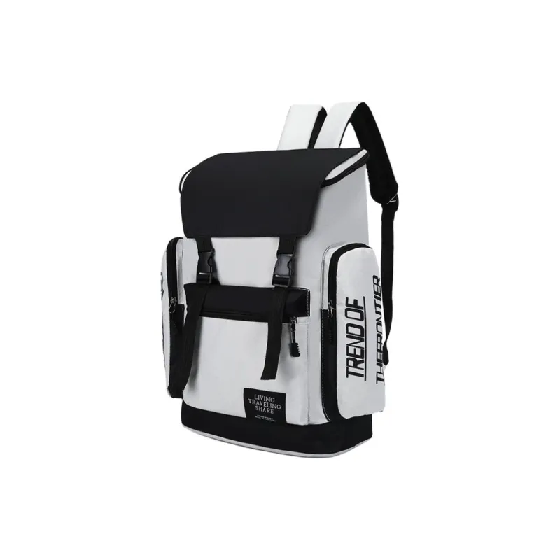 Yalu Oxford Backpack Regular Men's White/Black/Gray-1