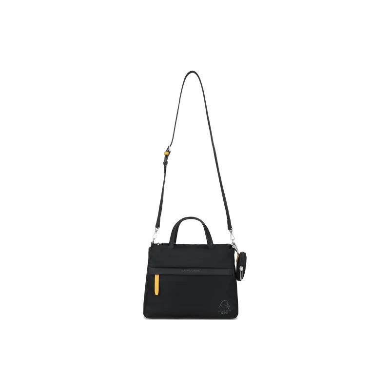 Mandarina Duck Recycled Nylon Tote Bag Shopping Bag Shoulder Bag Crossbody Bag Handbag Women's Black-1