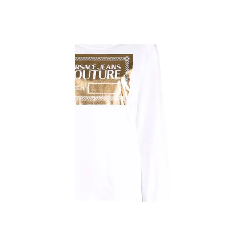 VERSACE JEANS COUTURE Drop Shoulder Sleeve T Shirt Women's White-5