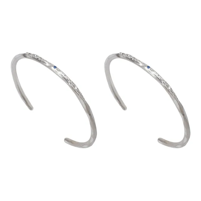M.Wong 925 Sterling Silver Adjustable Opening Thin Bangle Unisex-6