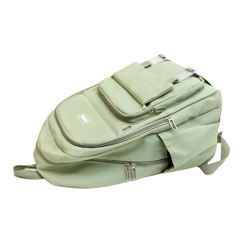 Yalu Nylon Water Repellent Backpack Tubas Unisex Black/Pink/Purple/Green/Blue-8