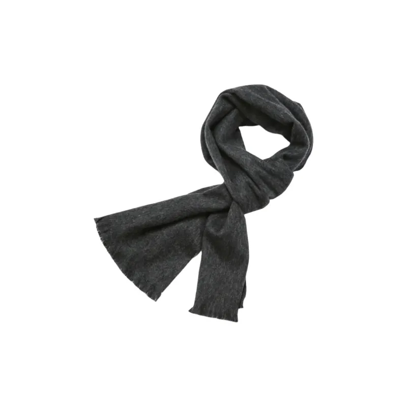 JOSEPH&STACEY Cashmere Knit Scarves Unisex Charcoal Gray-0