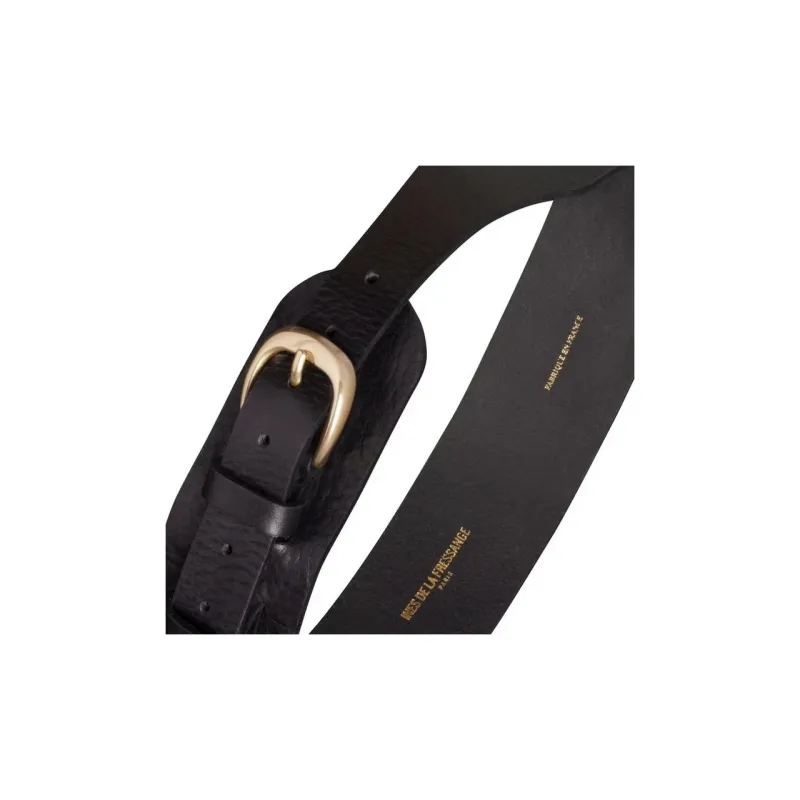INES DE LA FRESSANGE Calfskin Leather Belts Women's Black -1