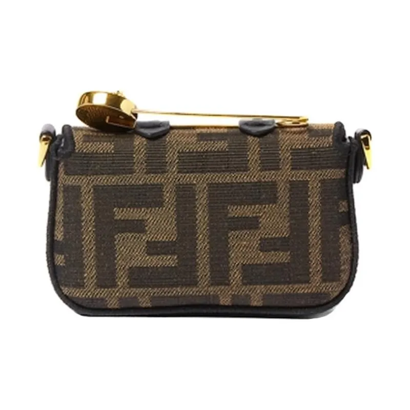 FANSIZHE FENDI Collaboration Cotton With Polyester Crossbody Bag, Shoulder Bag Women's Brown-2