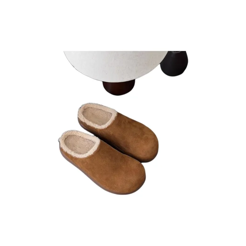 Qiao Anju Home Slippers Maroon Antelope Brown-1