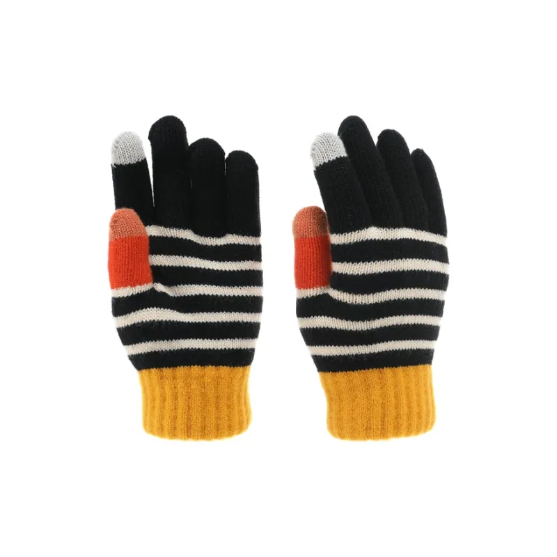 FREE RABBITⅡ Double Layer Warm Thickened And Fleece Lined Touchscreen Knitted Fabric Knit Gloves Unisex-1