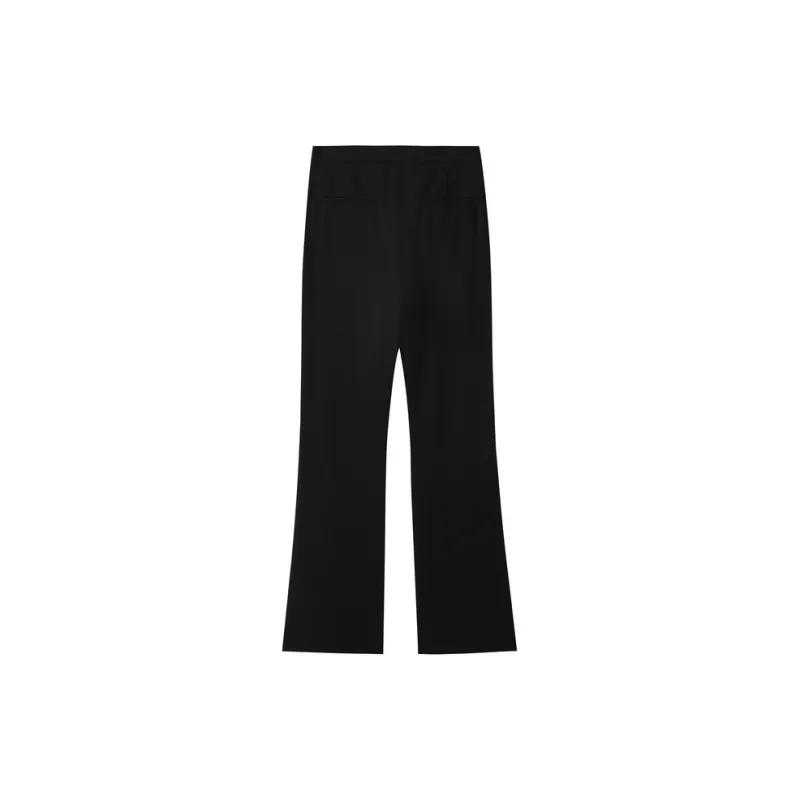 SHUIYUNJIAN Commute Style Solid Color Minimalist Style Comfortable Casual Pants Women's Black-1