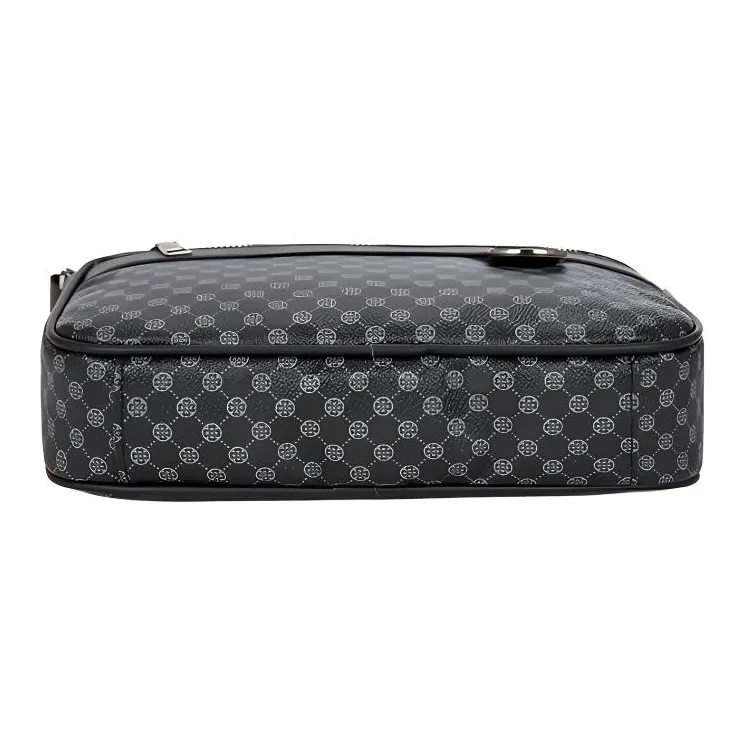 Yalu PU Crossbody Bag Regular Men's Black/Coffee-4