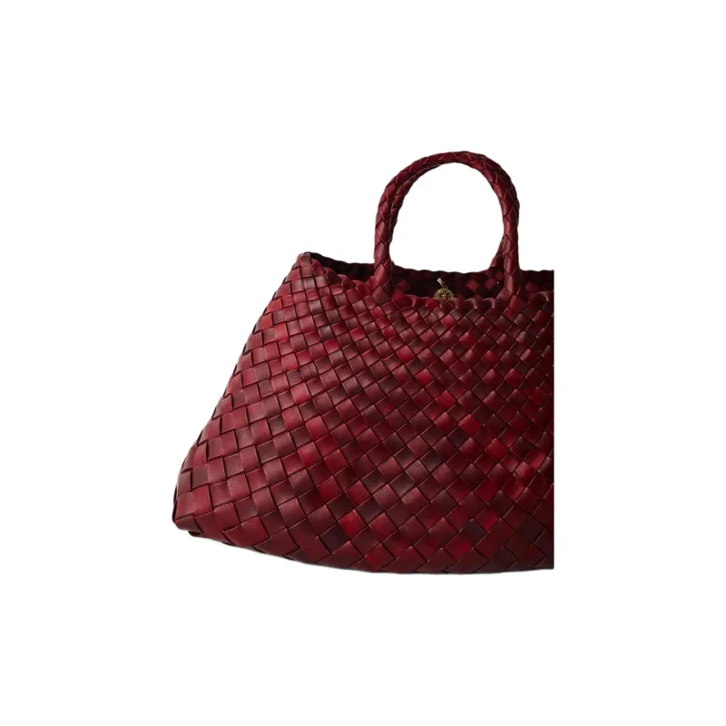 Dragon Diffusion Leather Handbag Trumpets Women's Bordeaux-3