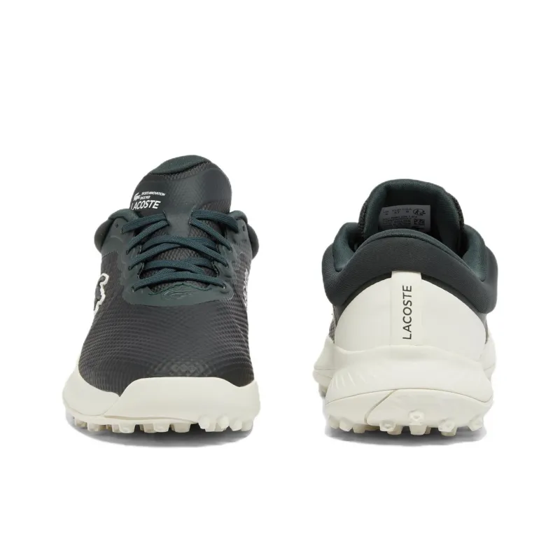 LACOSTE Golf Point Low Top Golf Shoes Women's Green Beige-3