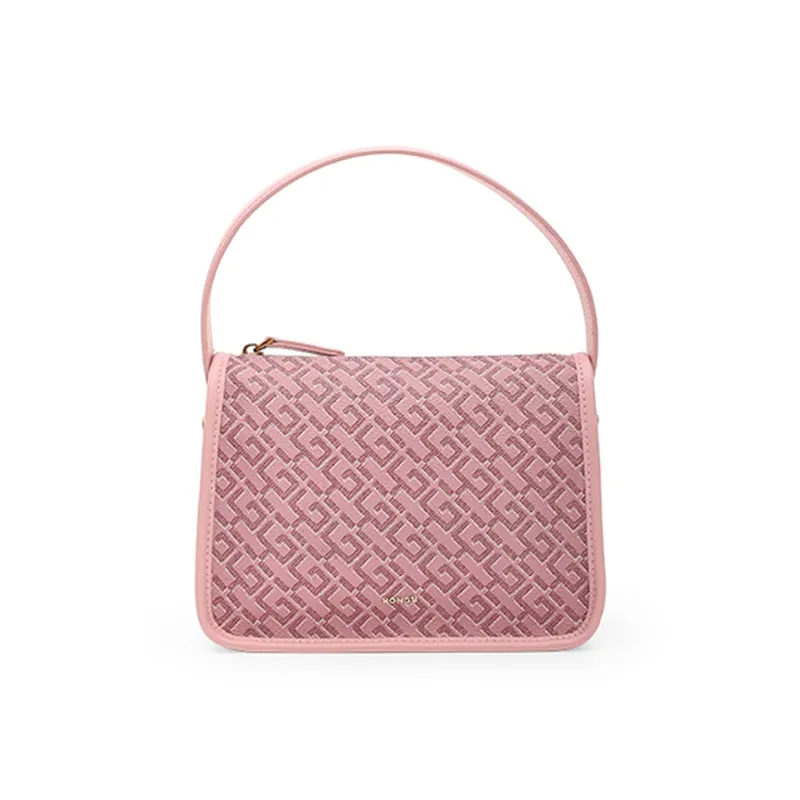 HONGU Synthetic Leather Handbag Trumpets Women's Dusty Pink-0