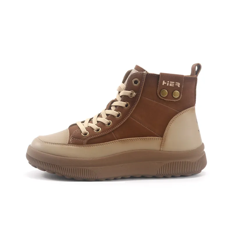TOM TAILOR Cool Black Brown Shadow Stylish Shoes Anti Slip Wear Resistant High Top Casual Shoes Women's-6