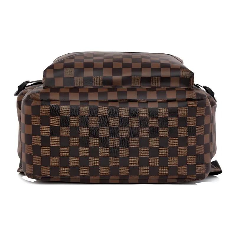 Yalu PU Backpack Tubas Unisex Black/Dark Brown-7