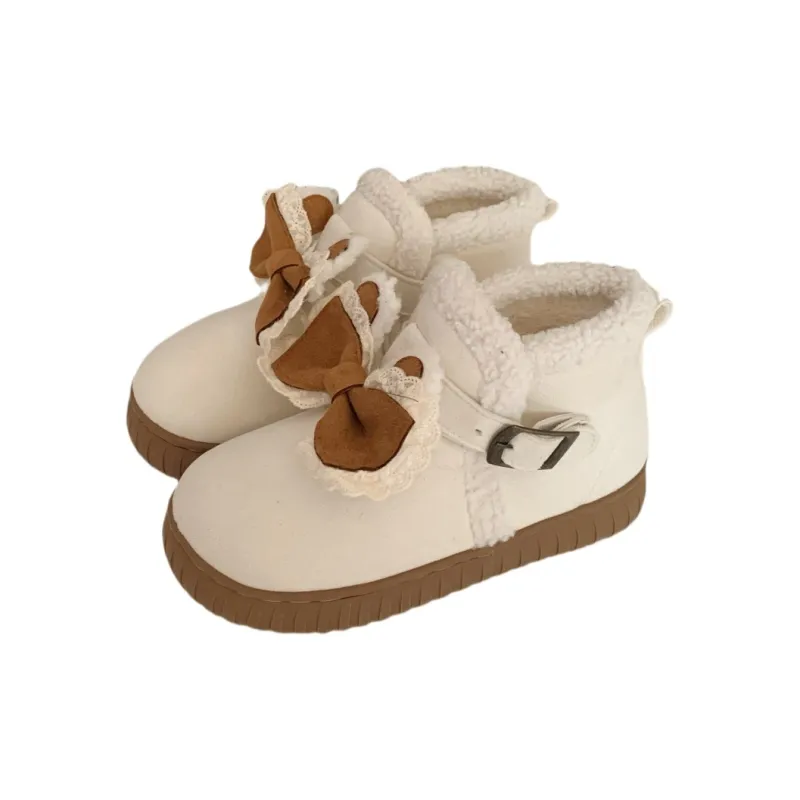 Thin Strips Cotton Slippers Women's, White-0