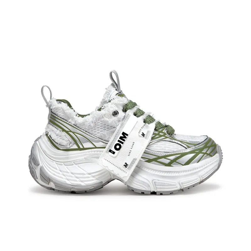 MIO Chunky Sneakers Unisex Low Top White-7