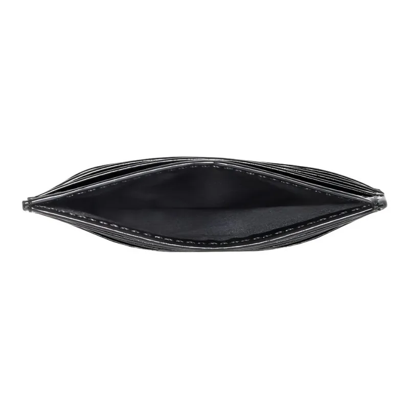 DIESEL Calfskin Card Holder Wallet Men's Black-3