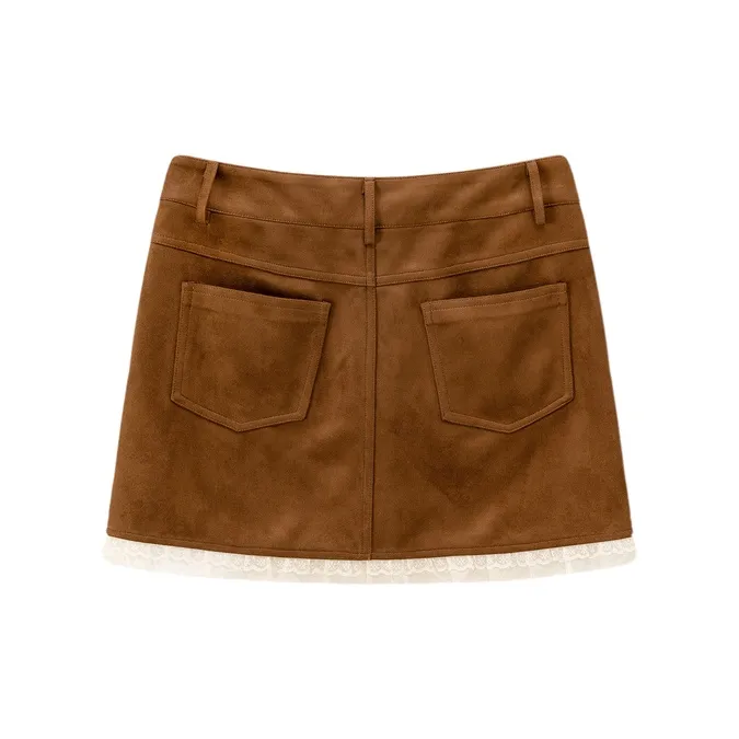 CHUU Casual Short Skirts Women's Brown-1