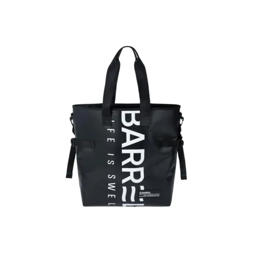 BARREL PVC With Polyester Tote Bag Shopping Bag Handbag Women's Black