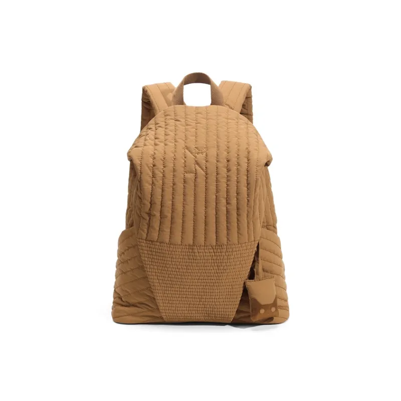 NOXXON Nylon Backpack Regular Unisex Obsidian Black/Caramel Brown/Pink Apricot-2