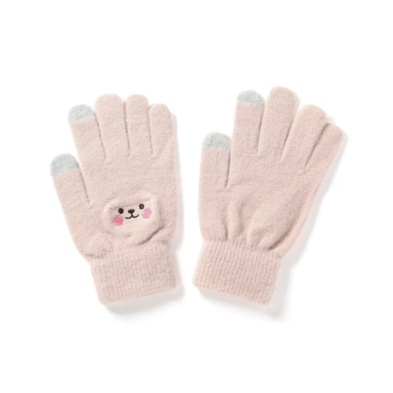 FREE RABBITⅡ Warm Knitted Fabric Touchscreen Compatible Knit Gloves Unisex-5
