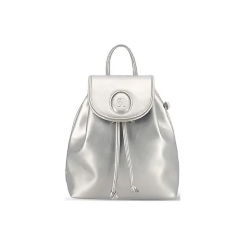 ALICE MARTHA Artificial Leather Backpack Women's Silver