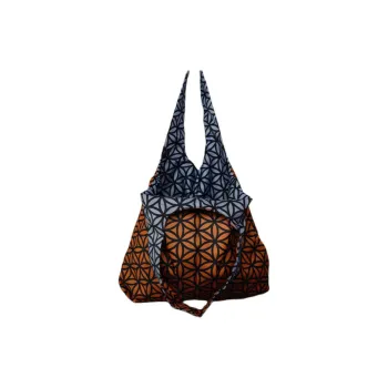 GAGA EQUIPMENT Nylon Tote Bag Shopping Bag Handbag Shoulder Bag Large Size Unisex Brown Gray Gothic Floral