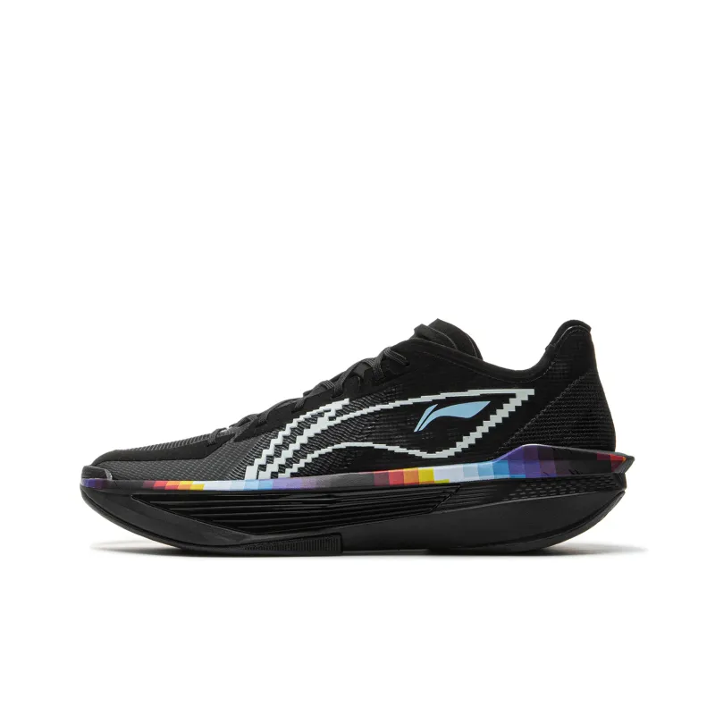 LiNing ULTRALIGHT Cushioning, Slip Resistant, Abrasion Resistant, Rebound Grip Low Top Basketball Shoes Men's Black-0