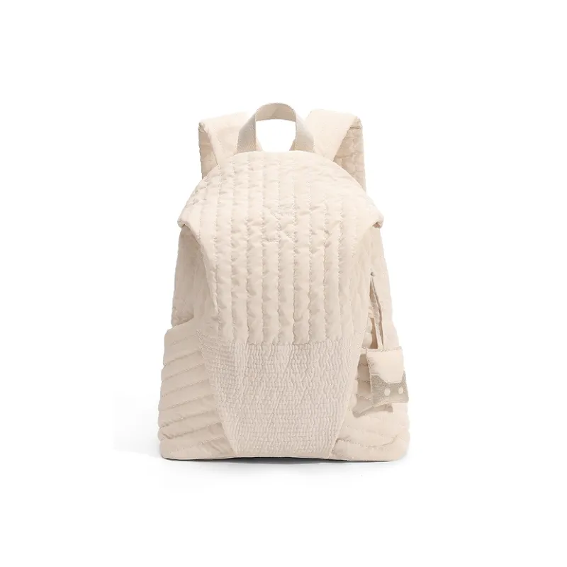 NOXXON Nylon Backpack Regular Unisex Obsidian Black/Caramel Brown/Pink Apricot-8