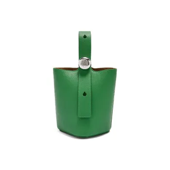 LOEWE Bucket Series Soft Grained Cow Leather Bucket Bags Shoulder Bag Crossbody Bag Handbag Mini Women's Tropical Green