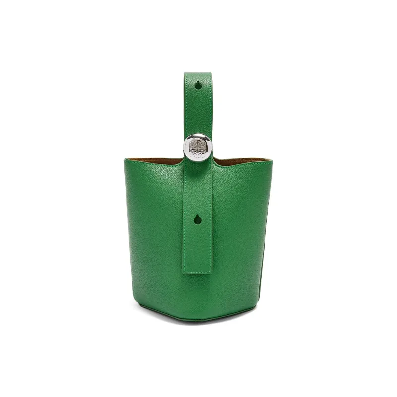 LOEWE Bucket Series Soft Grained Cow Leather Bucket Bags Shoulder Bag Crossbody Bag Handbag Mini Women's Tropical Green-0