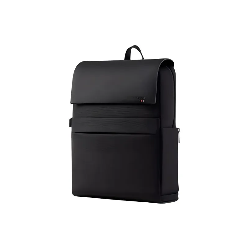 SAMSONITE Cow Split Leather Bonded Synthetic Leather Laptop Backpack Men's Black-1