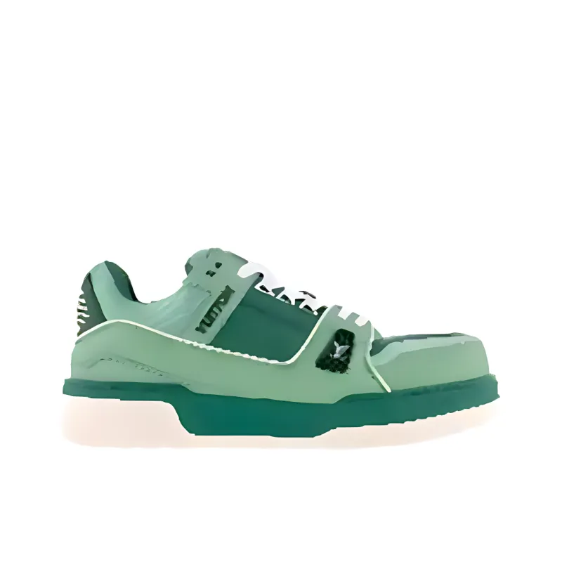 LOUIS VUITTON Trainer Maxi Low Top Skateboard Shoes Women's Green-1