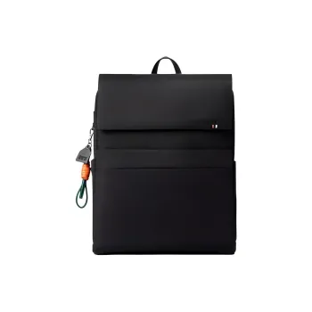 SAMSONITE Cow Split Leather Bonded Synthetic Leather Laptop Backpack Men's Black