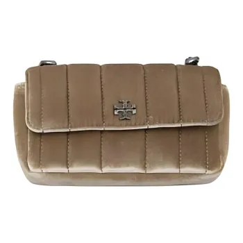 TORY BURCH Kira Velvet Shoulder Bag Mini Women's Taupe
