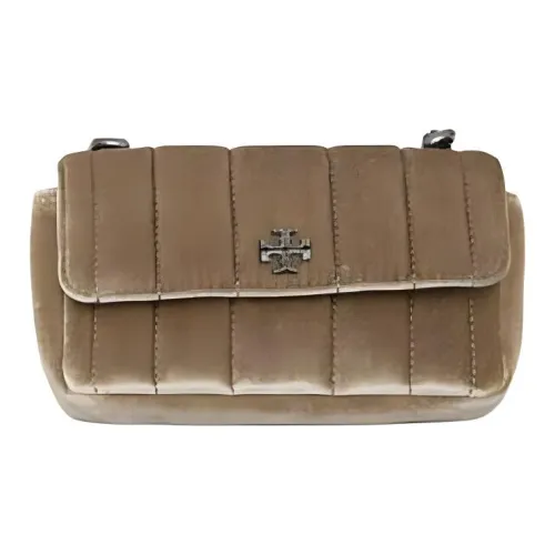 TORY BURCH Kira Velvet Shoulder Bag Mini Women's Taupe