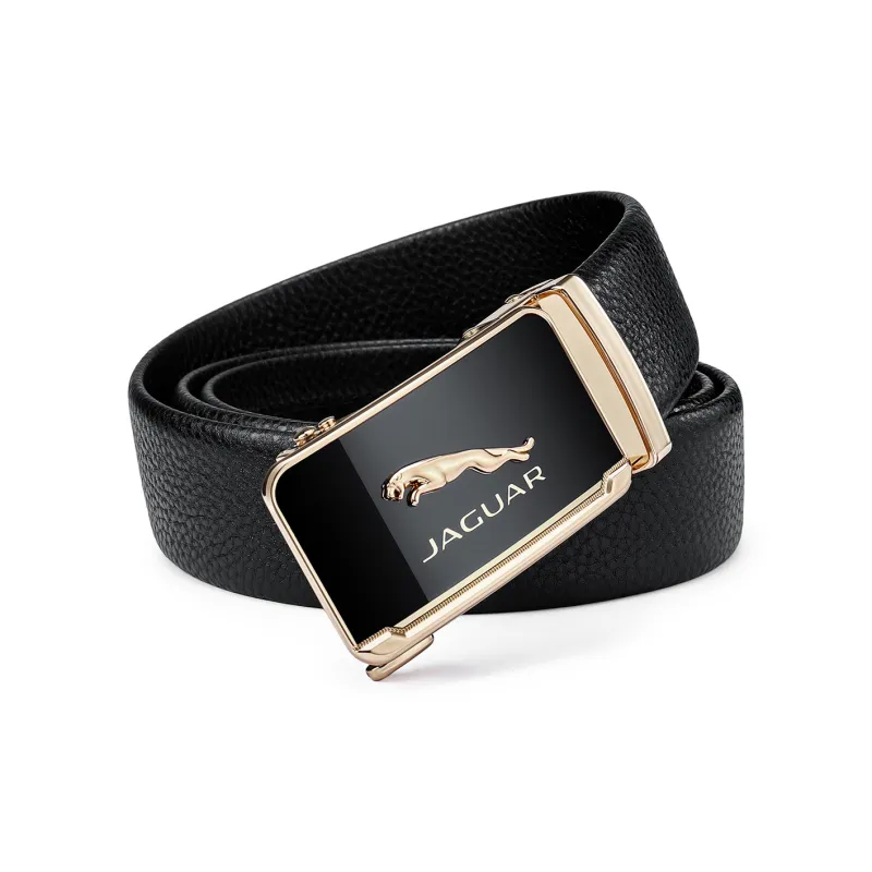 JAGUAR Cow Leather Leather Belts Men's Black 3.55CM-1