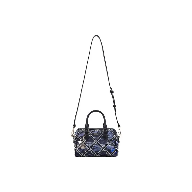Why Fabric Handbag, Shoulder Bag, Crossbody Bag Small Size Women's Starry Blue-1