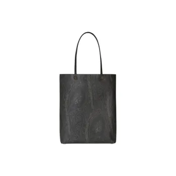 ETRO PVC Tote Bag, Shopping Bag, Handbag Medium Size Men's Black