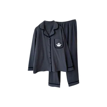 METE WHALE MT Pajama Set Women's Gray Panda