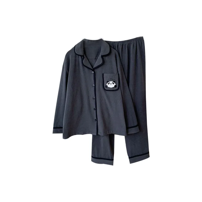 METE WHALE MT Pajama Set Women's Gray Panda-0