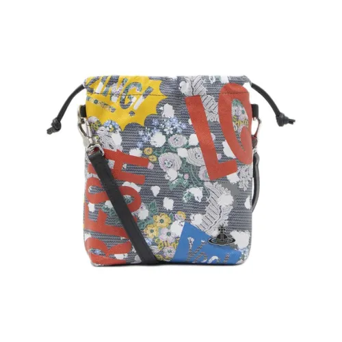 Vivienne Westwood Cow Leather Crossbody Bag Shoulder Bag Regular Women's Blizzard Print Multicolor