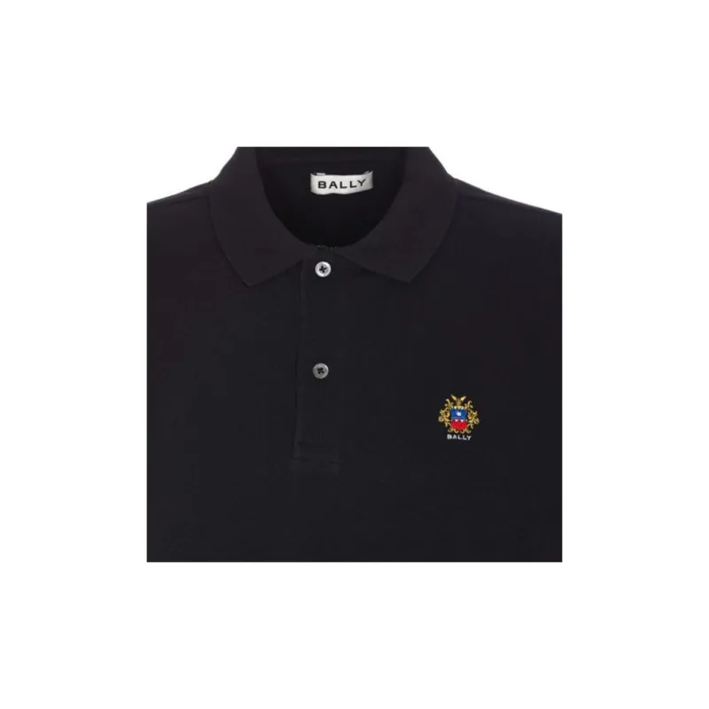 BALLY Logo Embroidered Short Sleeved Polo Shirt-2