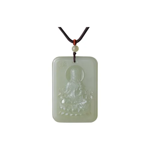 FENGFEIHUANG Necklaces White Jade/Pale Greenish White Jade Men's