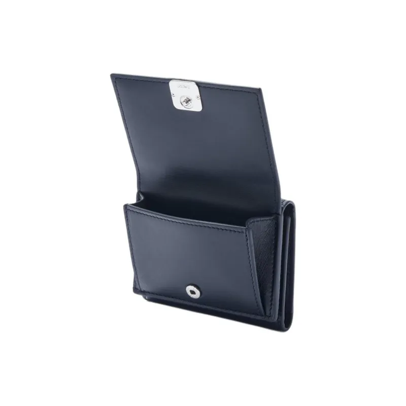 LOEWE Shiny Nappa Calfskin Wallet Women's Dark Marine Blue-2